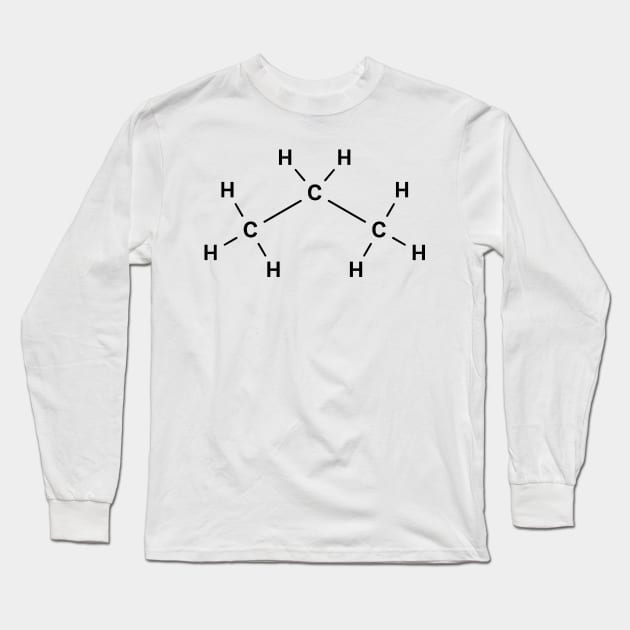 Propane - C3H8 Long Sleeve T-Shirt by Zeeph